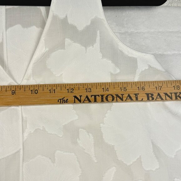 Rag & Bone Womens Crop Tank Top Sheer White XS Embroidered Floral Augusta Boho - Picture 7 of 11